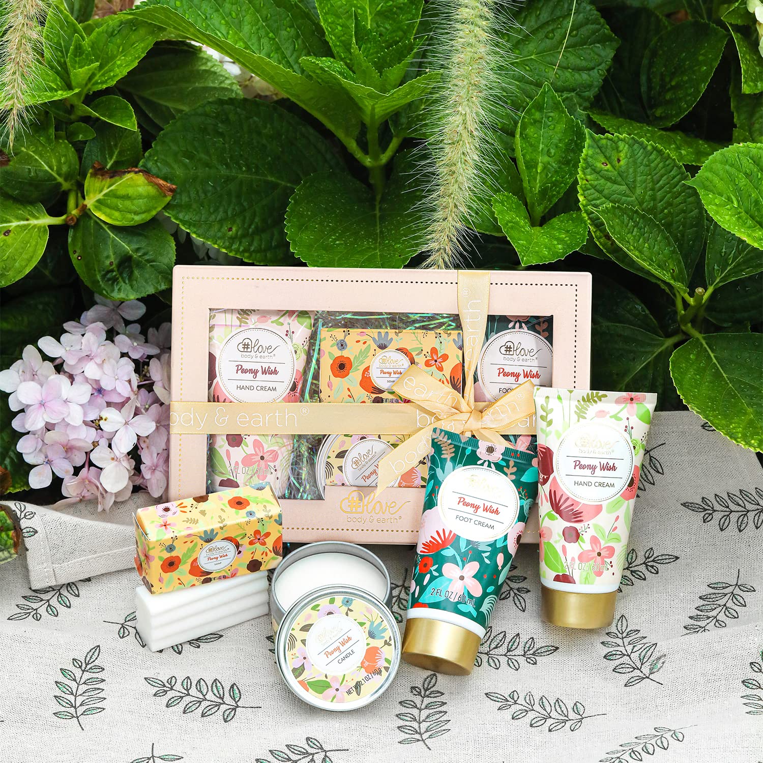 Peony scented hand cream providing hydration for soft, fragrant hands.