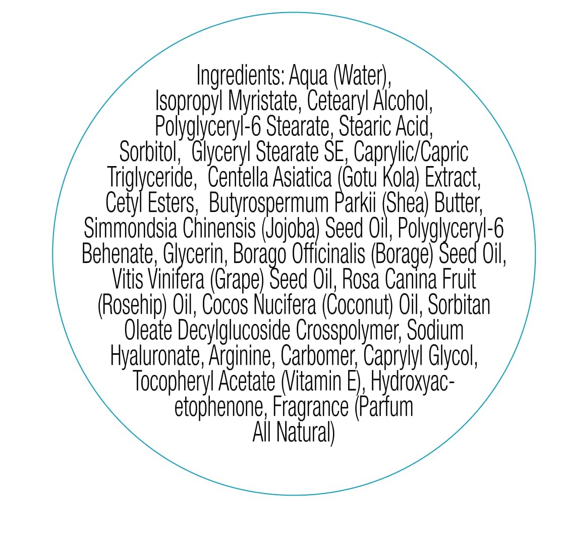 Body Boost Milk & Honey Stretch Mark Butter ingredients panel highlights gotu kola and rosehip for skin support.
