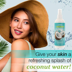 Body Drench Coconut Water Spray Lotion being applied to skin for hydration