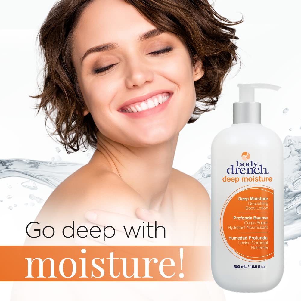 Body Drench moisturizing body lotion hand-application shows quick relief for dry skin