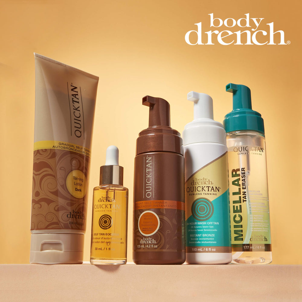 Body Drench Quick Tan natural-looking tan after 3-5 hours demonstrates realistic sunless result