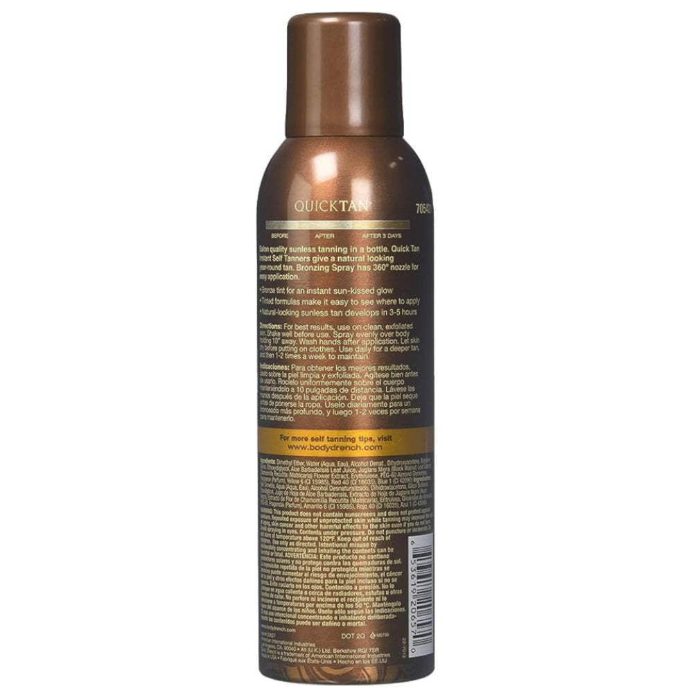 Body Drench Quick Tan tinted formula visual guide shows where to apply