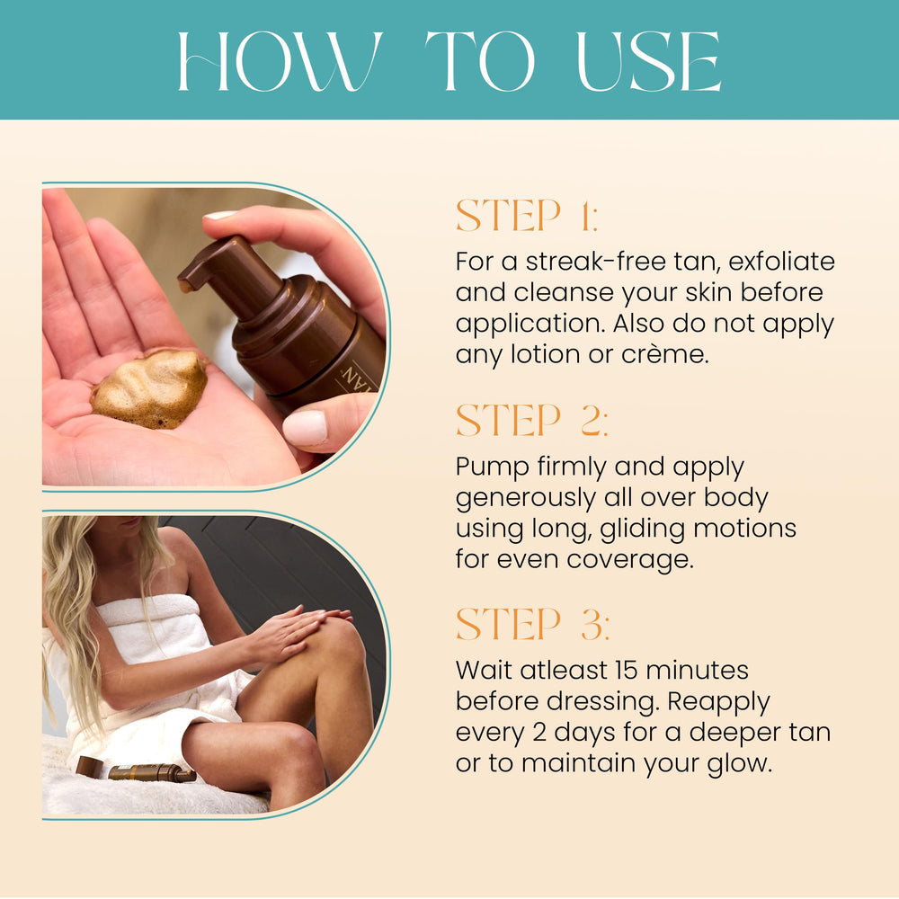 Body Drench QuickTan bottle emphasizing cruelty-free, mineral oil-free formula and chocolate scent.