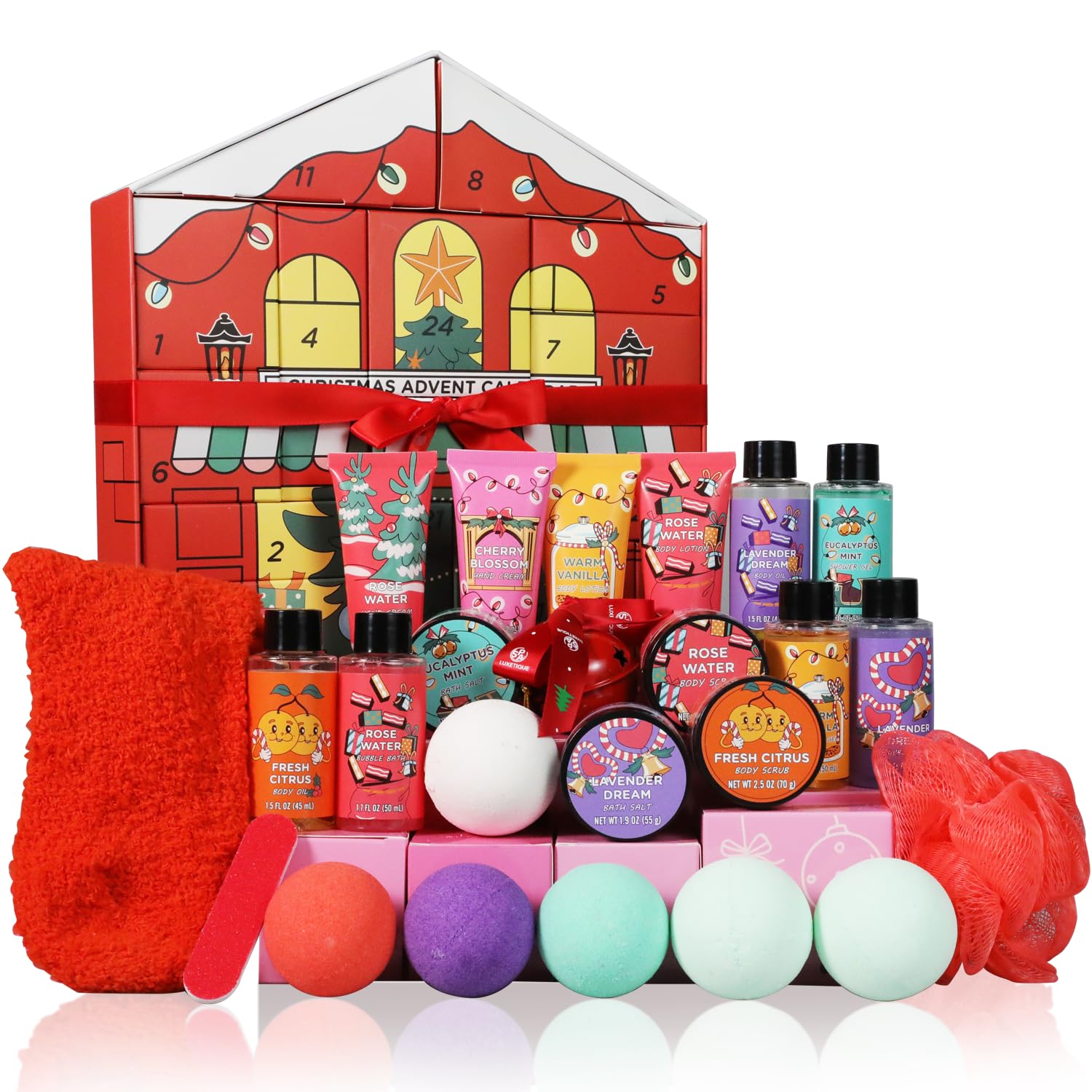 BODY & EARTH 2025 Advent Calendar box showcases festive packaging for gifting and self-care.