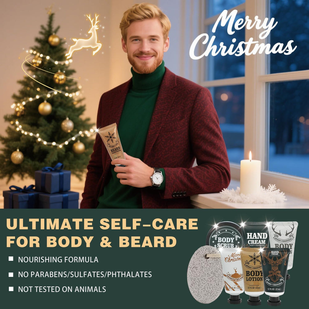 BODY & EARTH Advent Calendar 2025 beard-care collection offers ritual grooming with shampoo, conditioner, and oils.