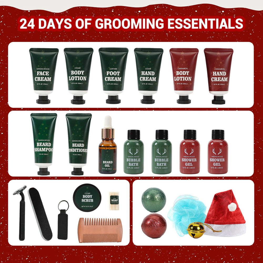 Body & Earth Advent Calendar 2025 beard oil bottle, supports tame beard and hydrated skin.