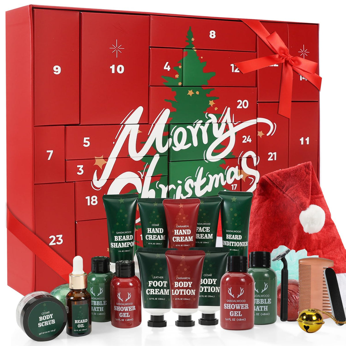 Body & Earth Advent Calendar 2025 main packshot, gift-ready holiday presentation.