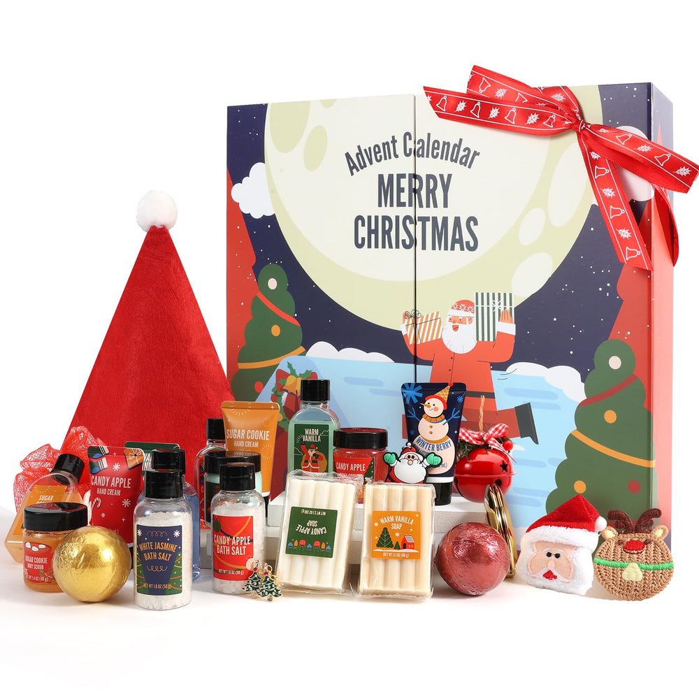 BODY & EARTH Advent Calendar 2025 open gifts highlighting daily skincare surprises