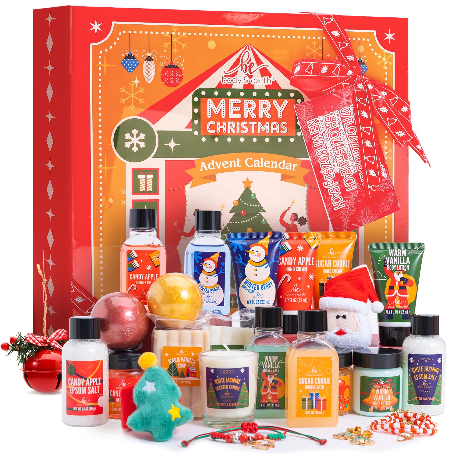 BODY & EARTH Advent Calendar 2025 cover showing 24 days of beauty treats for gifting.
