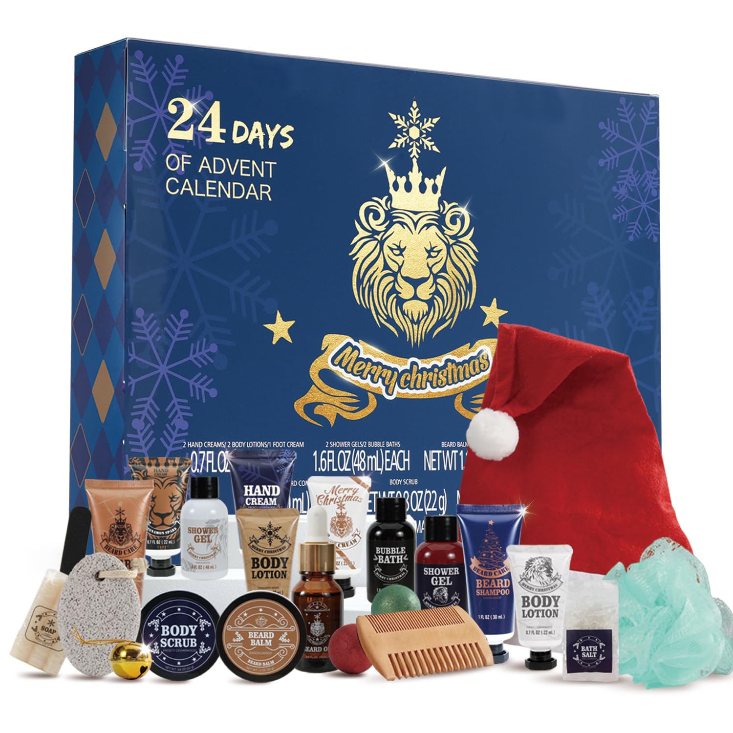 BODY & EARTH advent calendar gift-pack image emphasizes premium self-care for dads and partners