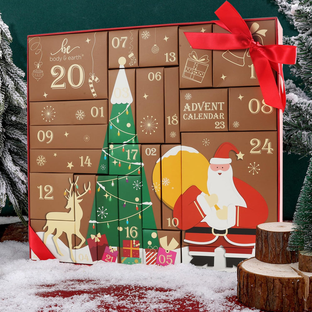 BODY & EARTH Advent Calendar Santa gift box highlights seasonal beauty surprises
