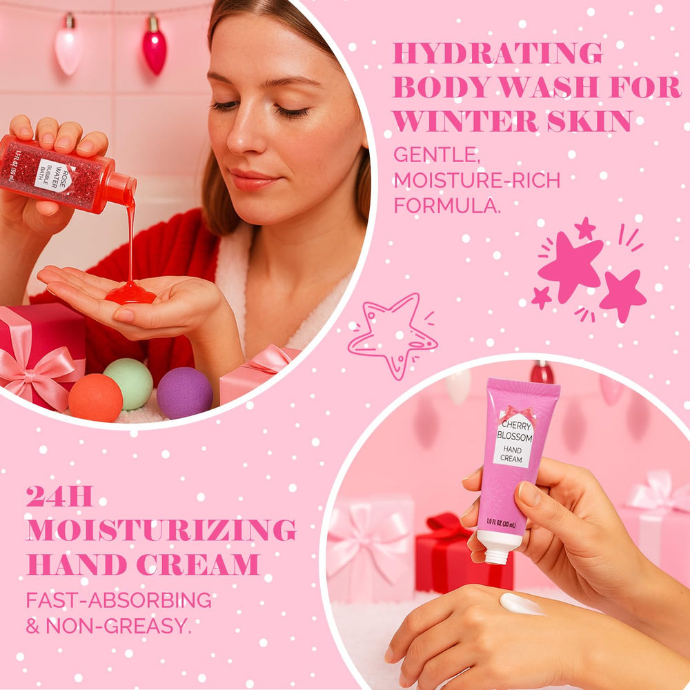 Body & Earth bubble bath and soap display delivers gentle cleansing and spa-like foam.