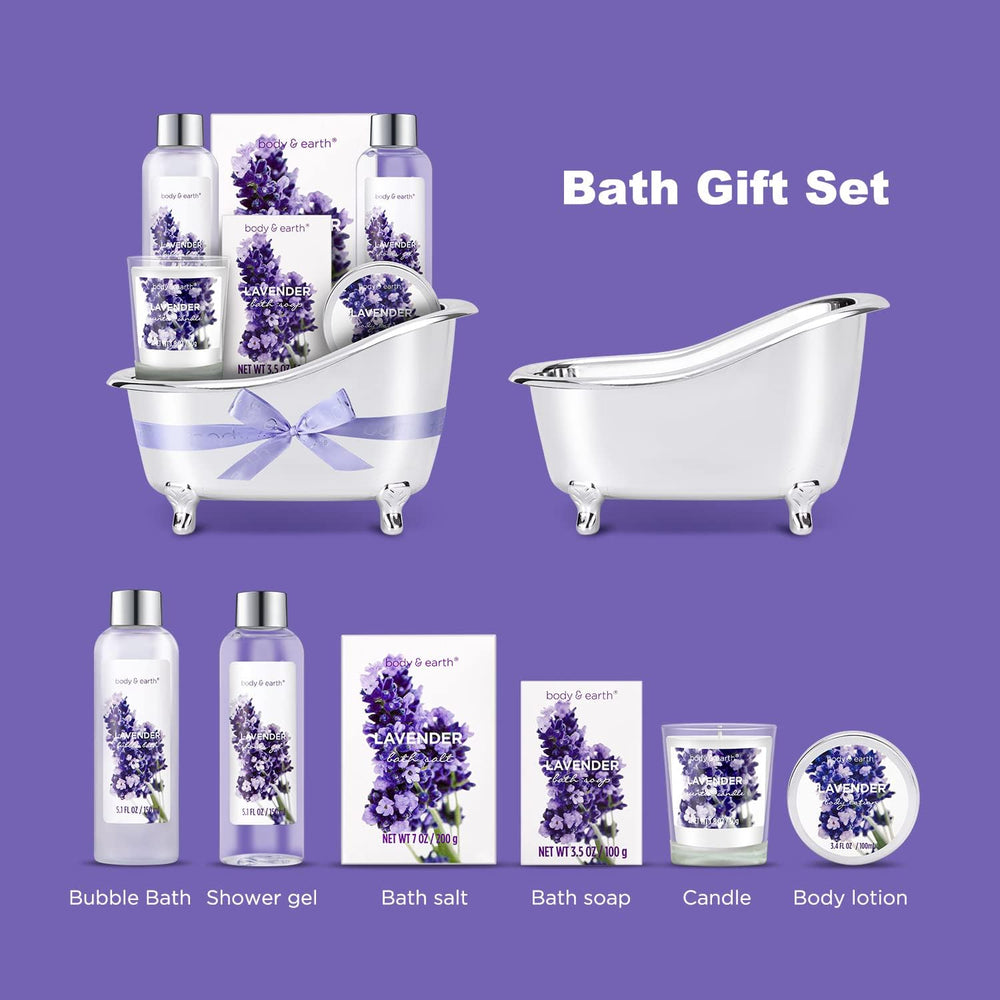 Body & Earth bubble bath gift set image inviting luxurious creamy foam for a pampering soak