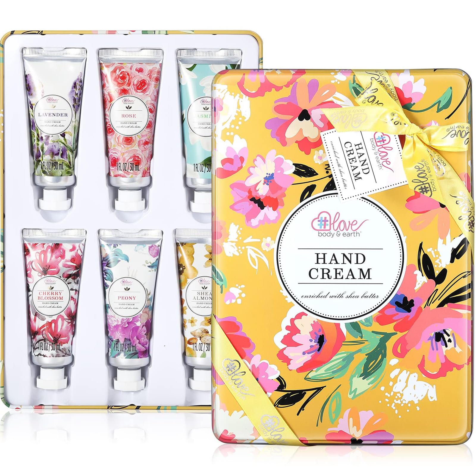 BODY & EARTH Hand Cream Gift Set packaging showcases premium gift presentation.