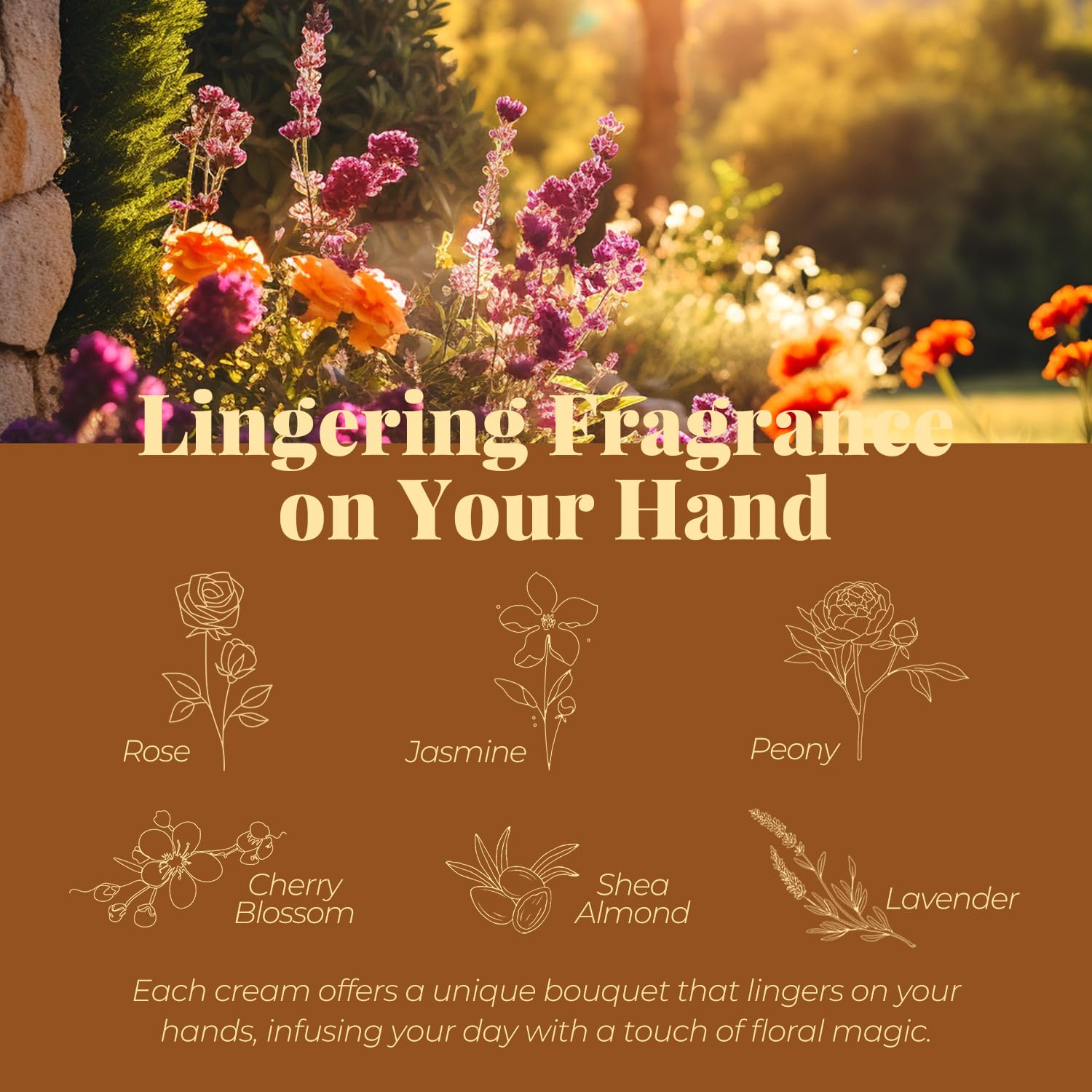 BODY & EARTH Shea Almond formula nourishes rough hands.