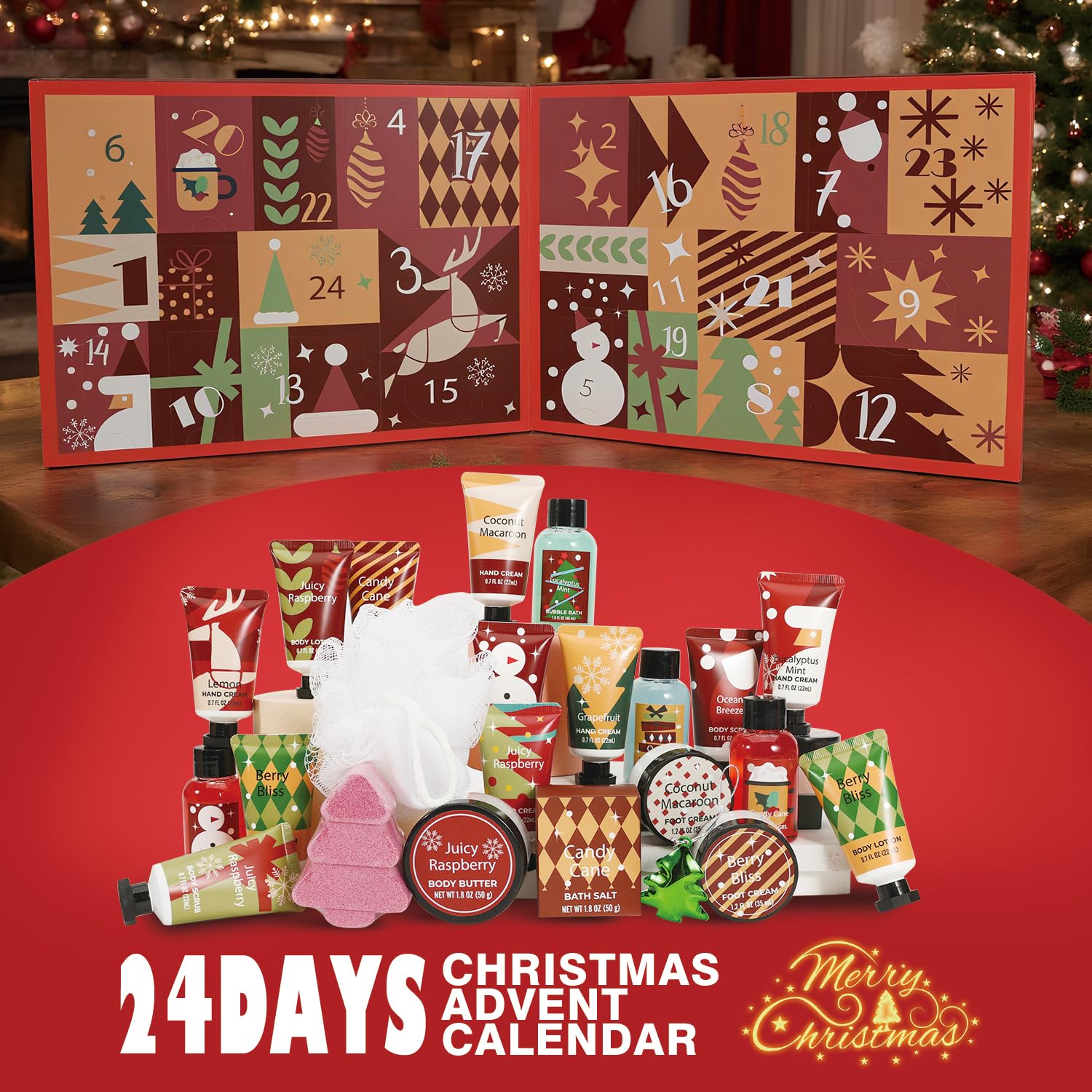 BODY & EARTH # LOVE 24 items display highlighting the extensive spa lineup.
