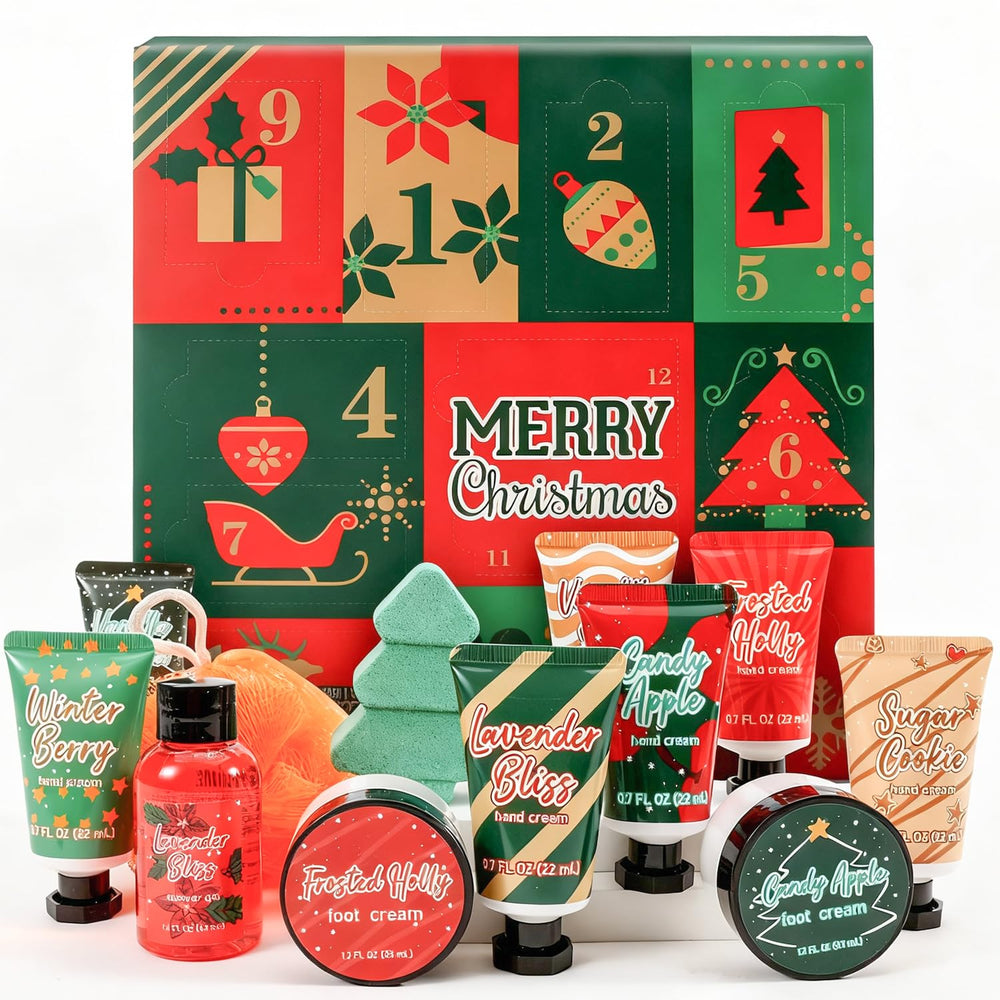 Body & Earth # Love Advent Calendar 2025 box open highlights gift-ready pampering moments