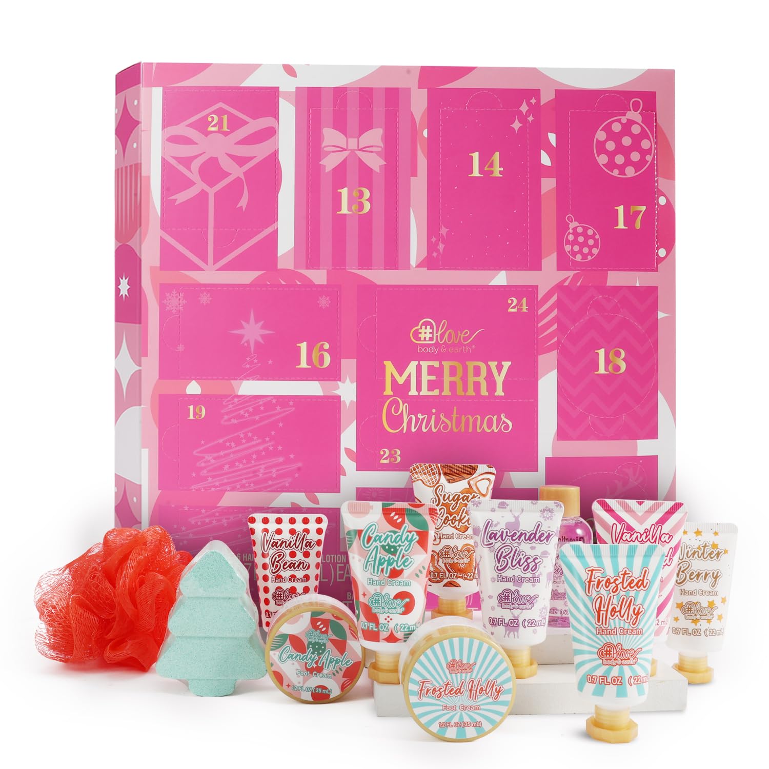 BODY & EARTH LOVE Advent Calendar 2025 box front view for festive gifting ideas