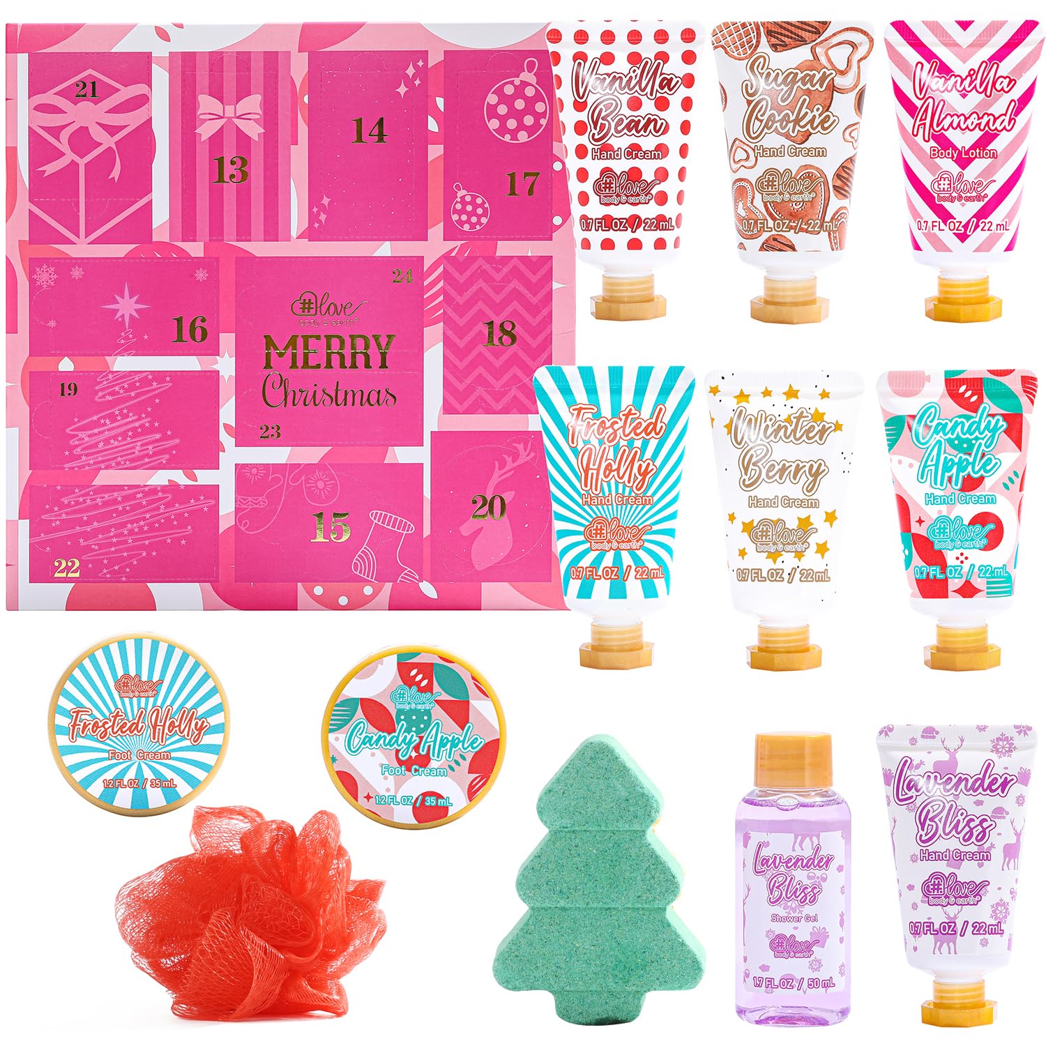 BODY & EARTH LOVE festive gift box packaging ready for giving