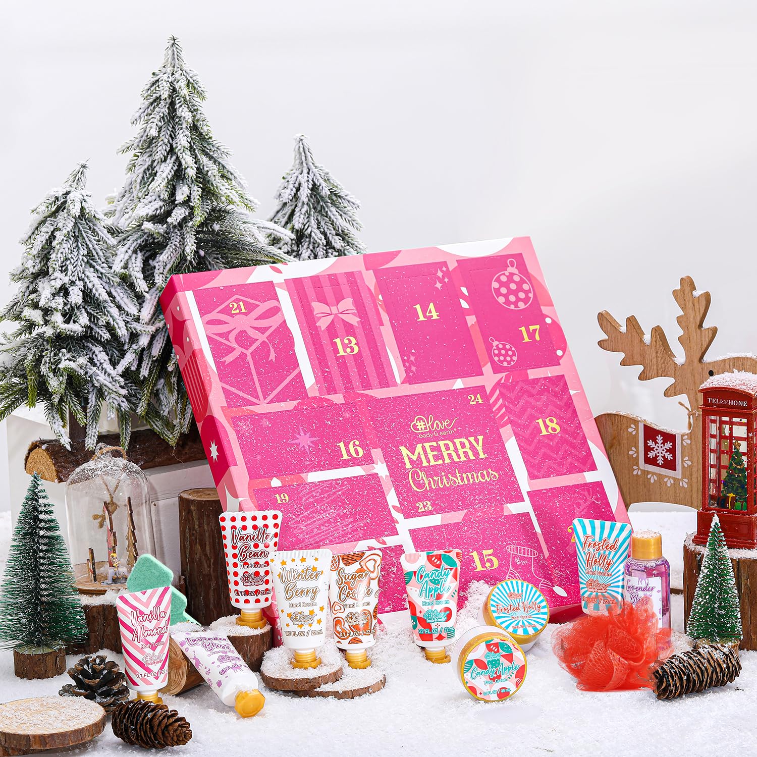 BODY & EARTH LOVE Advent Calendar 2025 open surprises display for holiday anticipation