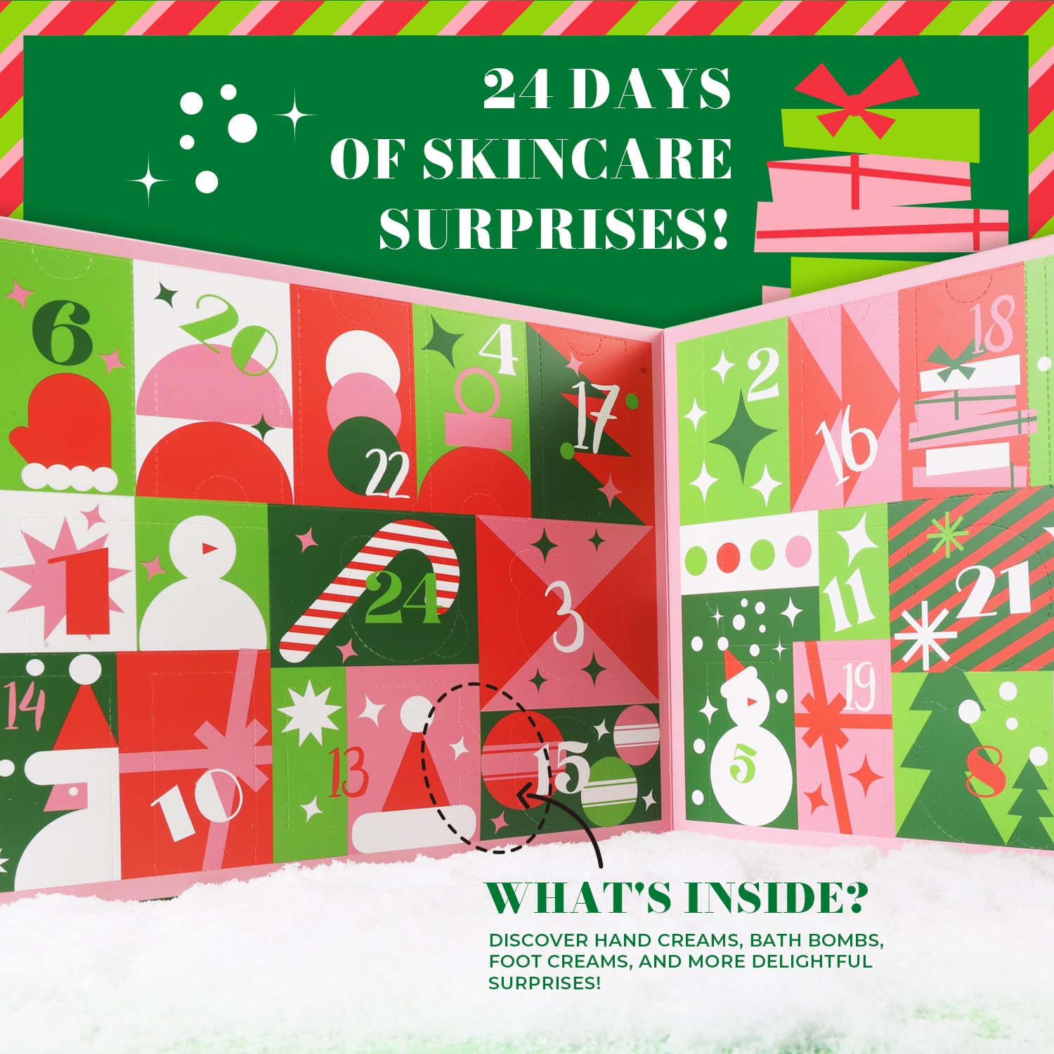 BODY & EARTH # LOVE Advent Calendar boxes arranged for gift-giving
