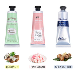 Body & Earth # Love coconut hand cream tube with refreshing scent and quick absorption