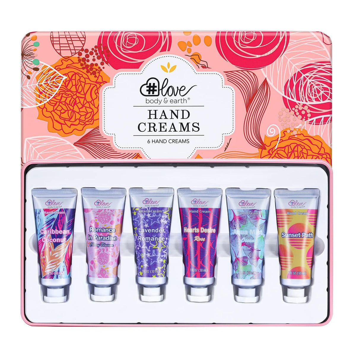 BODY & EARTH # LOVE hand cream travel-size packaging for on-the-go hydration