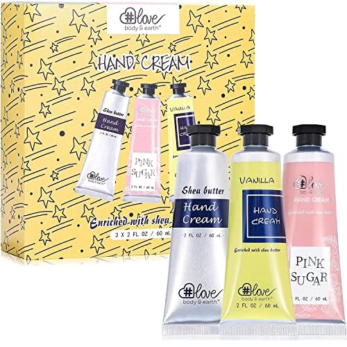 Body Earth Love Nourishing Hand Cream Gift Set packaging for travel hydration