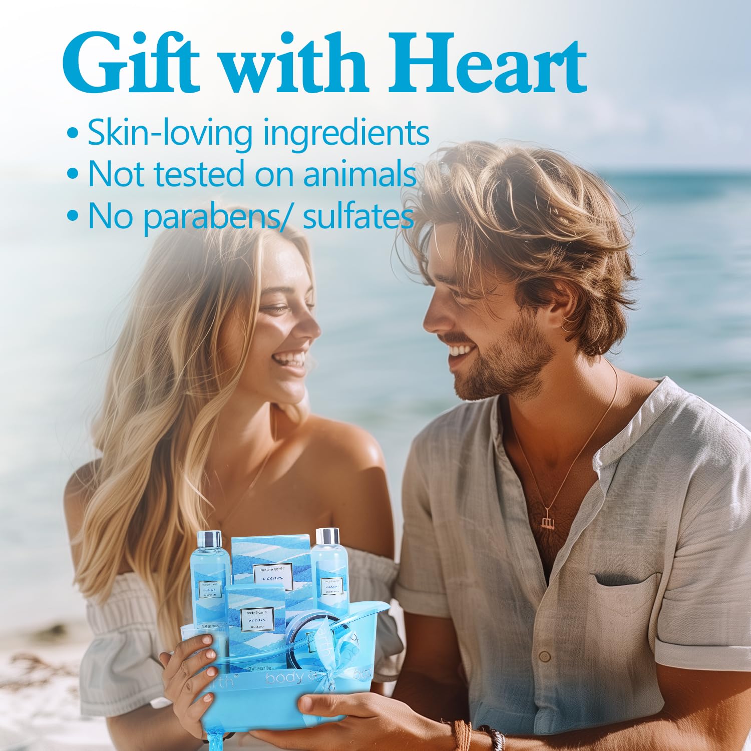 Body & Earth Ocean gift set bath salt soothes muscles and relaxes