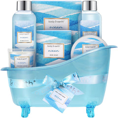 Body & Earth Ocean gift set bubble bath for relaxing at-home spa
