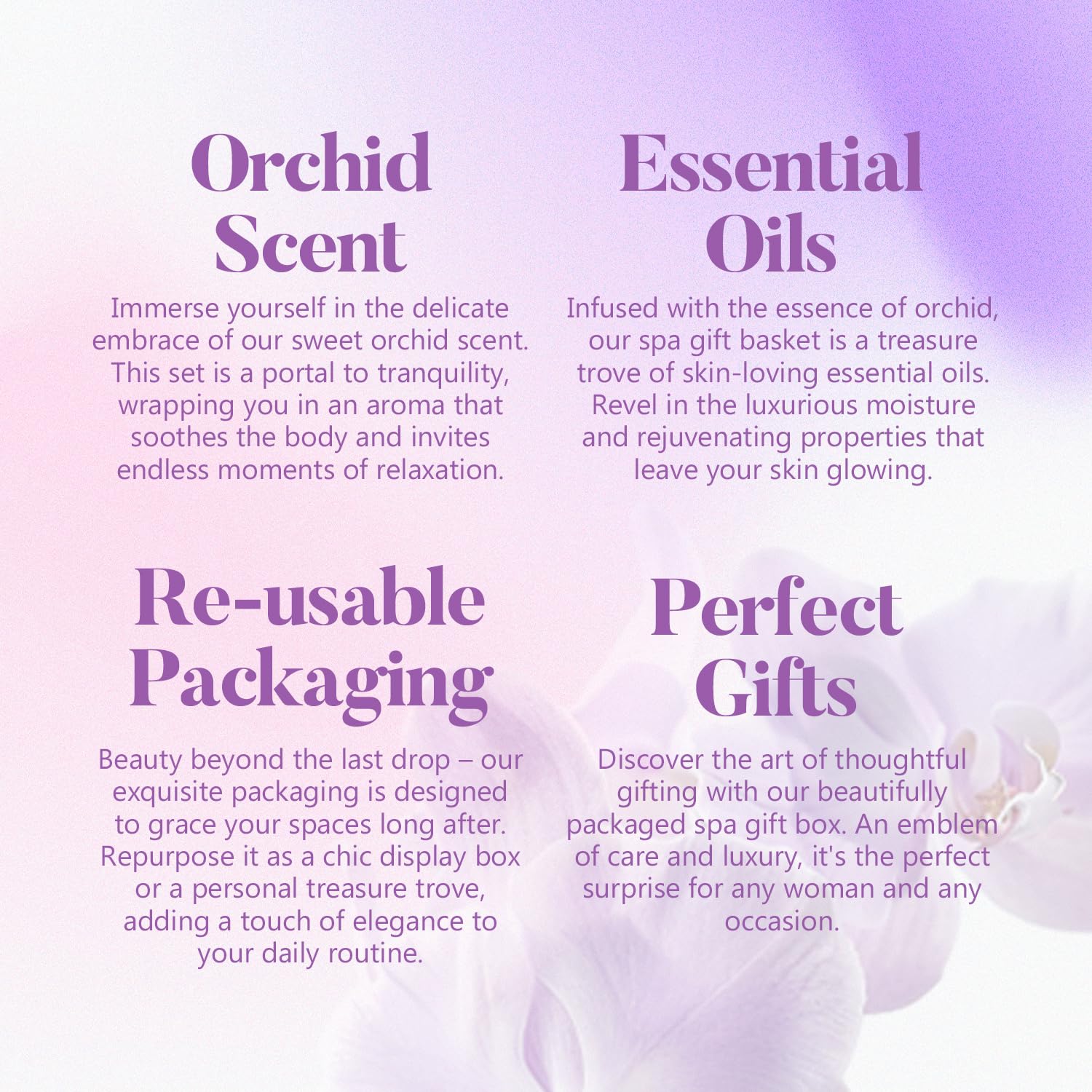 Body & Earth orchid bath bomb creates a relaxing, fragrant bath experience.