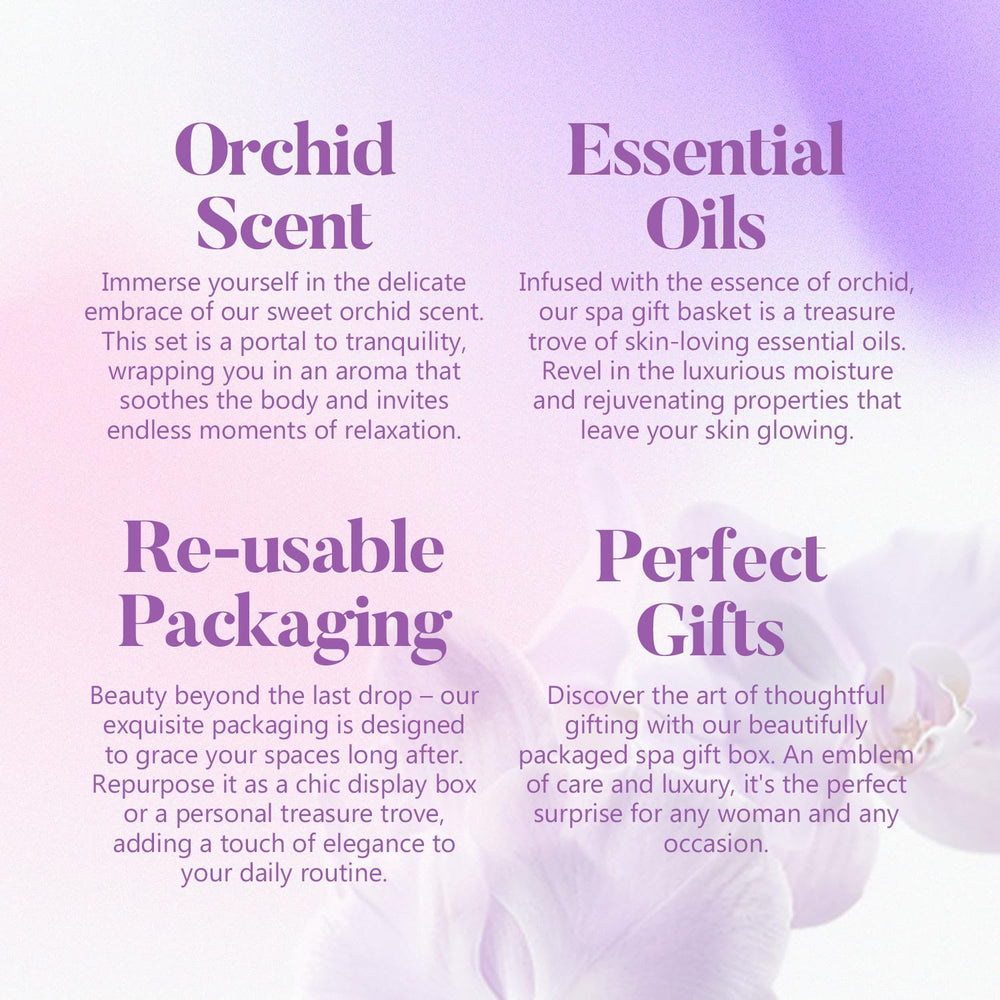 Body & Earth orchid bath bomb creates a relaxing, fragrant bath experience.