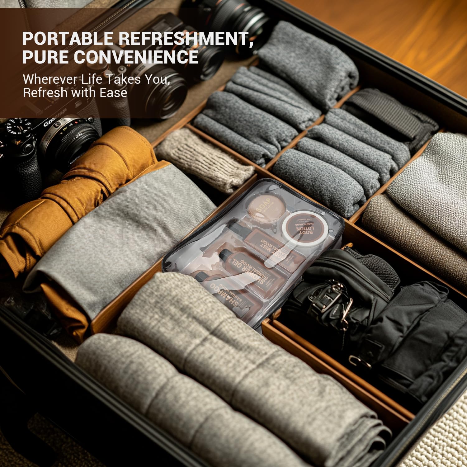 Body & Earth men’s gift set pack highlights sandalwood fragrance and versatile self-care.