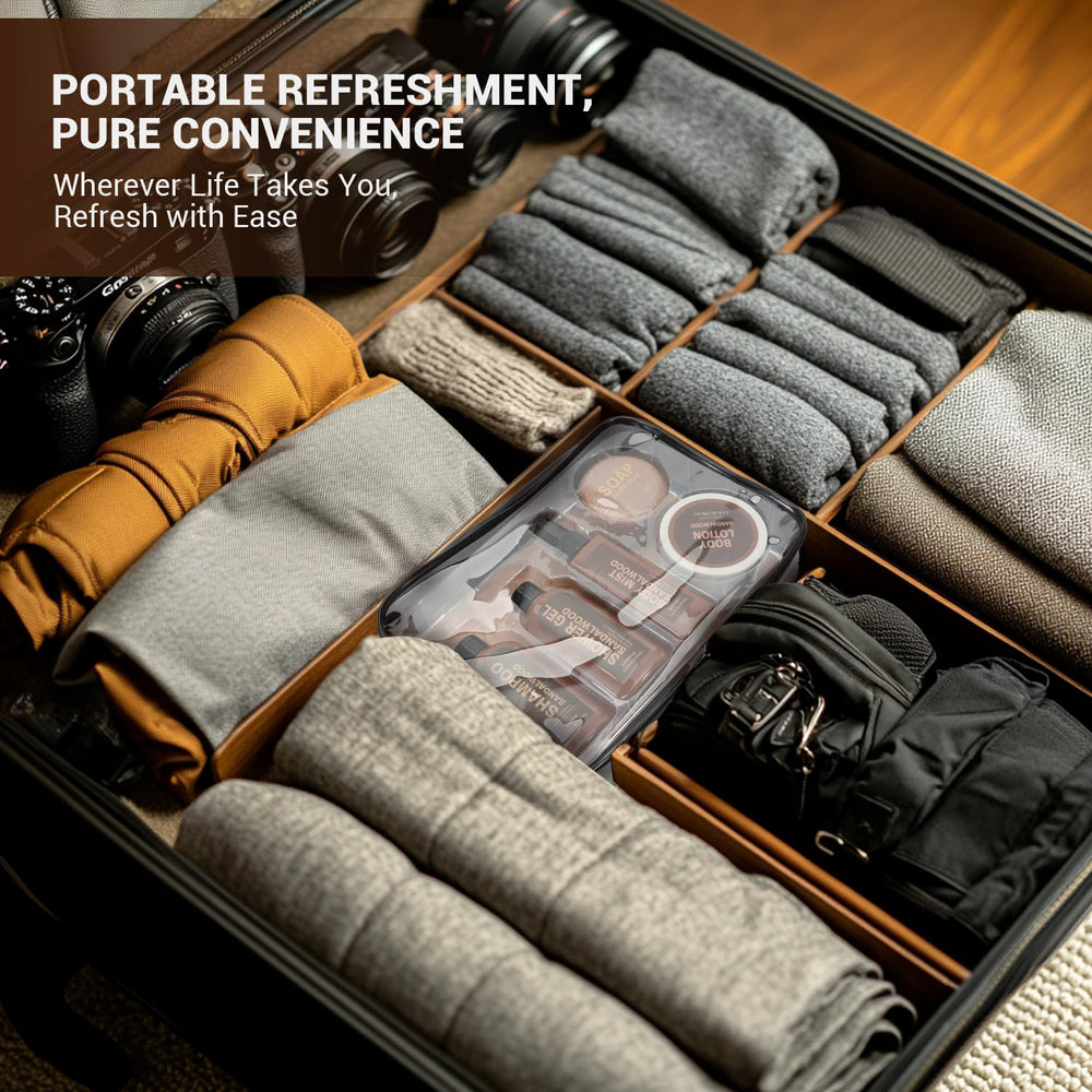 Body & Earth men’s gift set pack highlights sandalwood fragrance and versatile self-care.