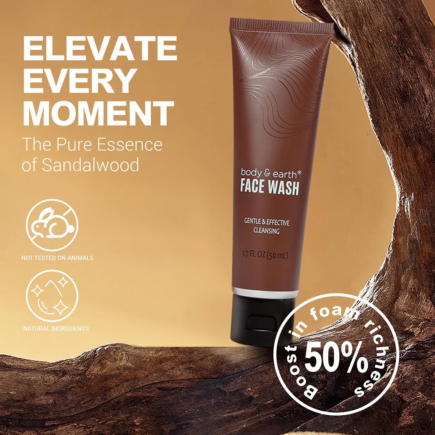 Body & Earth shower gel 205ml bottle for a refreshing cleanse and energized skin.