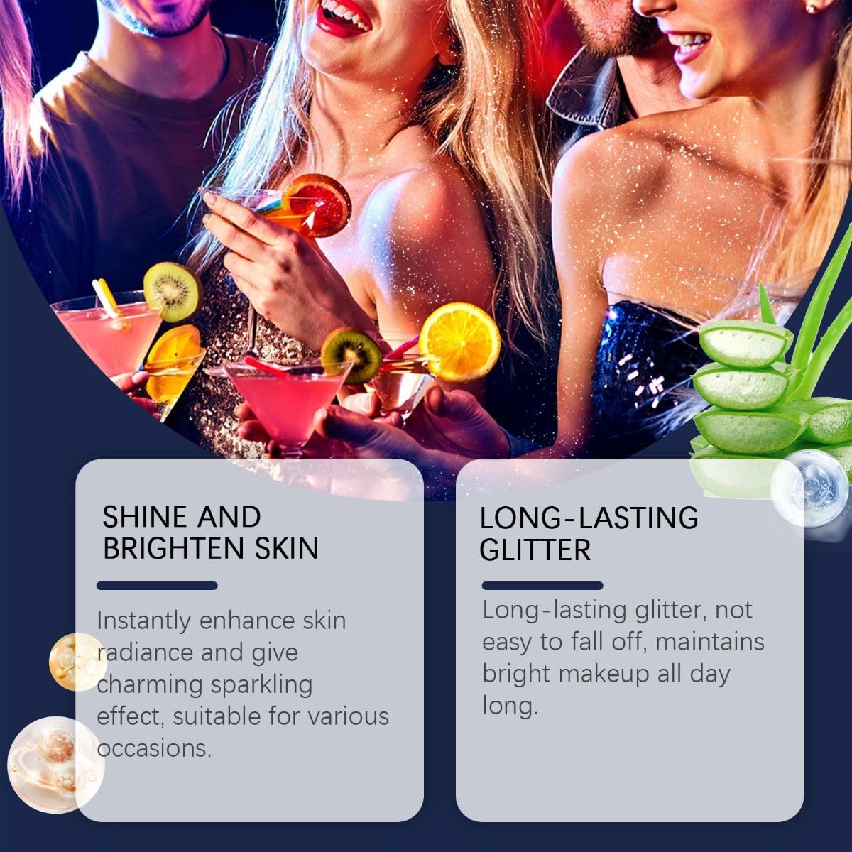 Body Glitter Spray shareable product for group fun at concerts and parties.