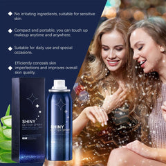 Body Glitter Spray demonstrates spray distance of 30-50cm for even coverage.