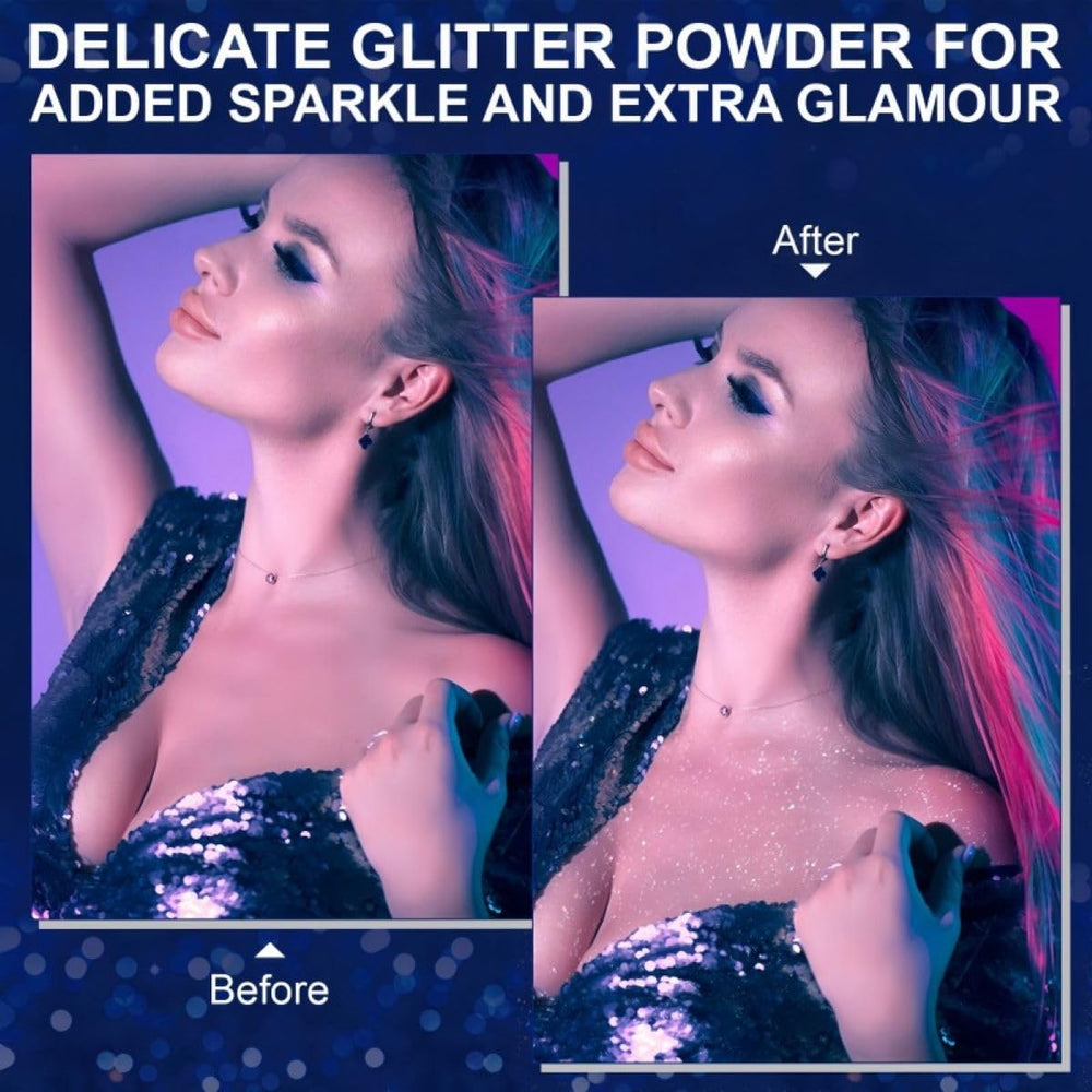 Body Glitter Spray waterproof glitter stays vibrant through dancing at events.