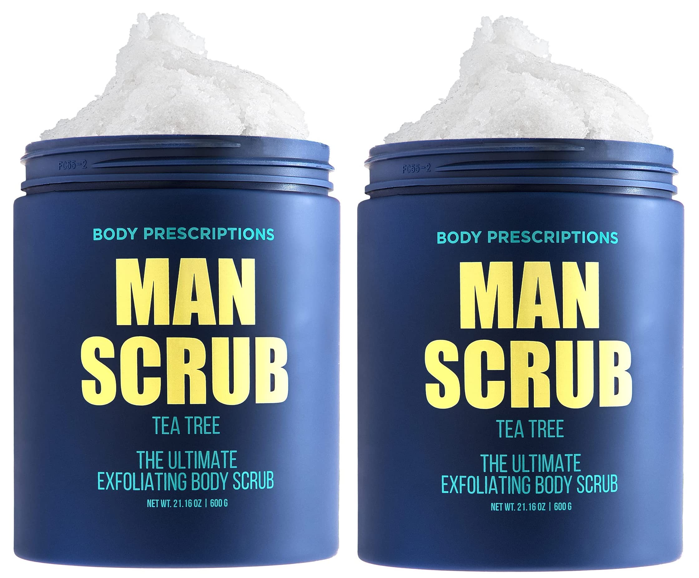 Body Prescriptions Men's Exfoliating Scrub jar ready for daily cleansing and exfoliation.
