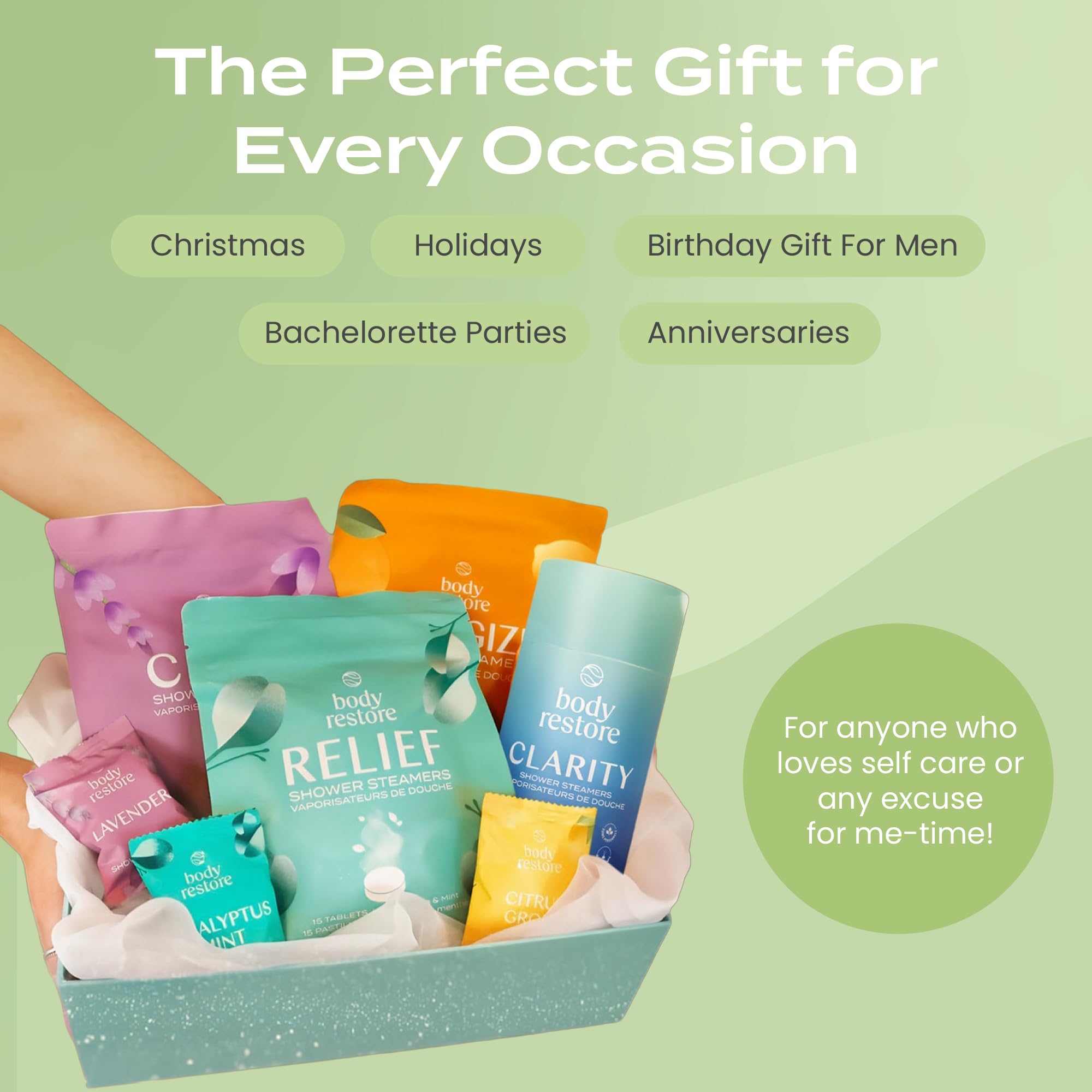 Body Restore gift set for Christmas stockings showcasing festive presentation.
