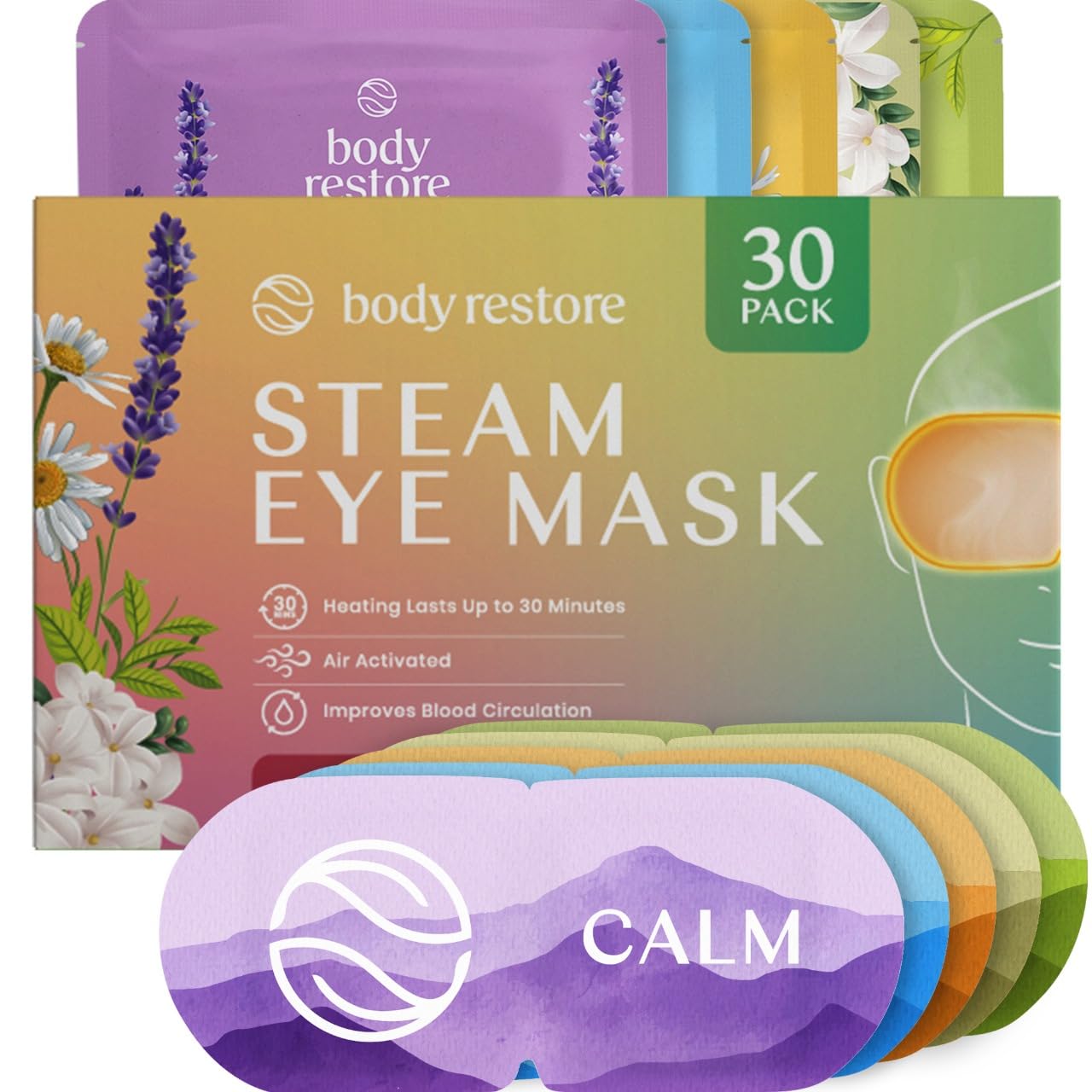 Body Restore heated eye mask variety-pack box gifting-ready packaging for thoughtful gifts