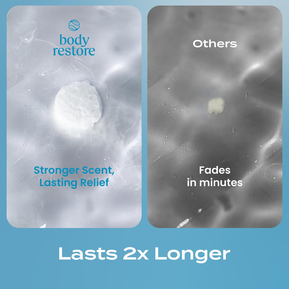 Body Restore tea-tree-refresh steamers, clean uplifting shower ritual
