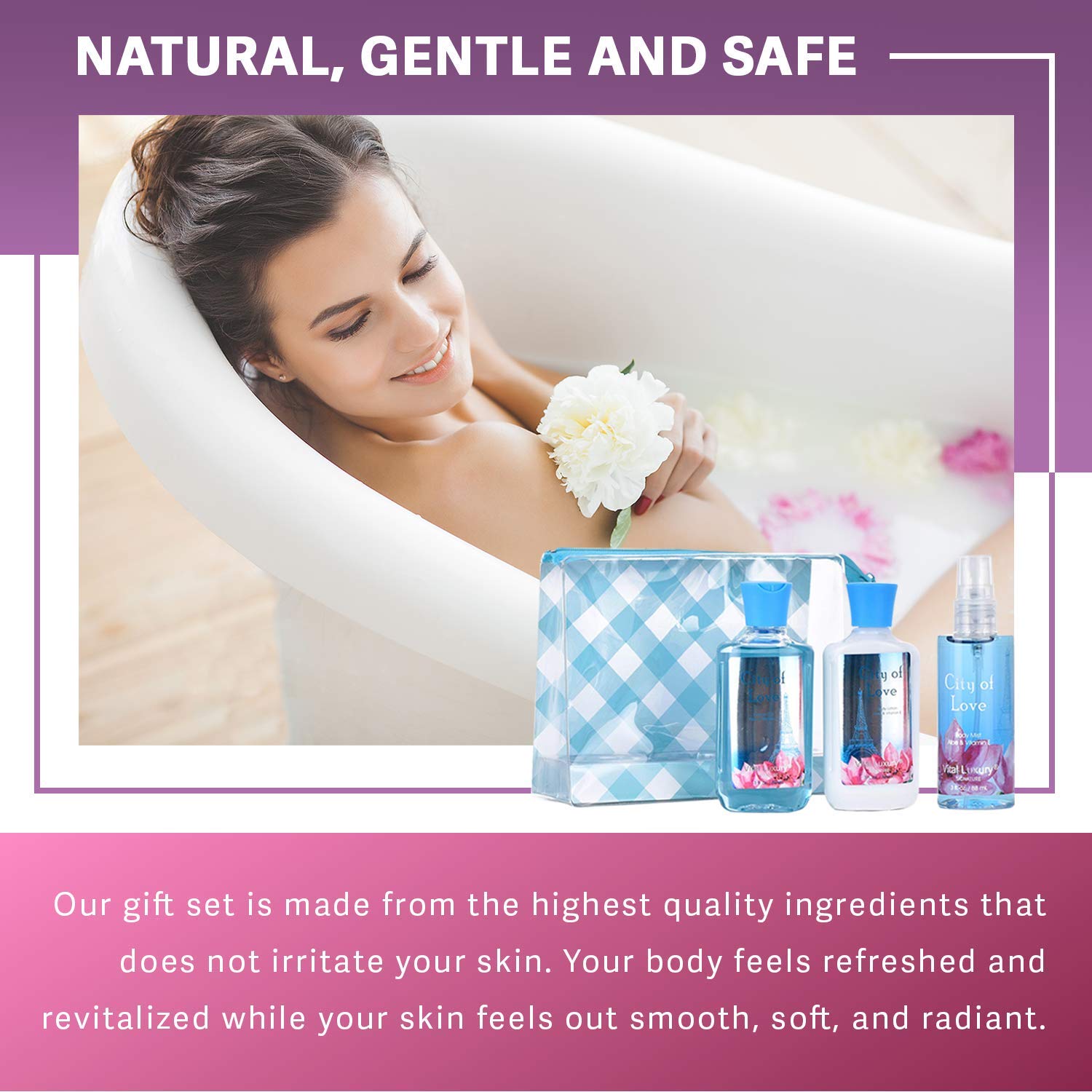Bodybeau City of Love Gift Set Body Lotion Tube - hydrating moisture for smooth, comfortable skin.