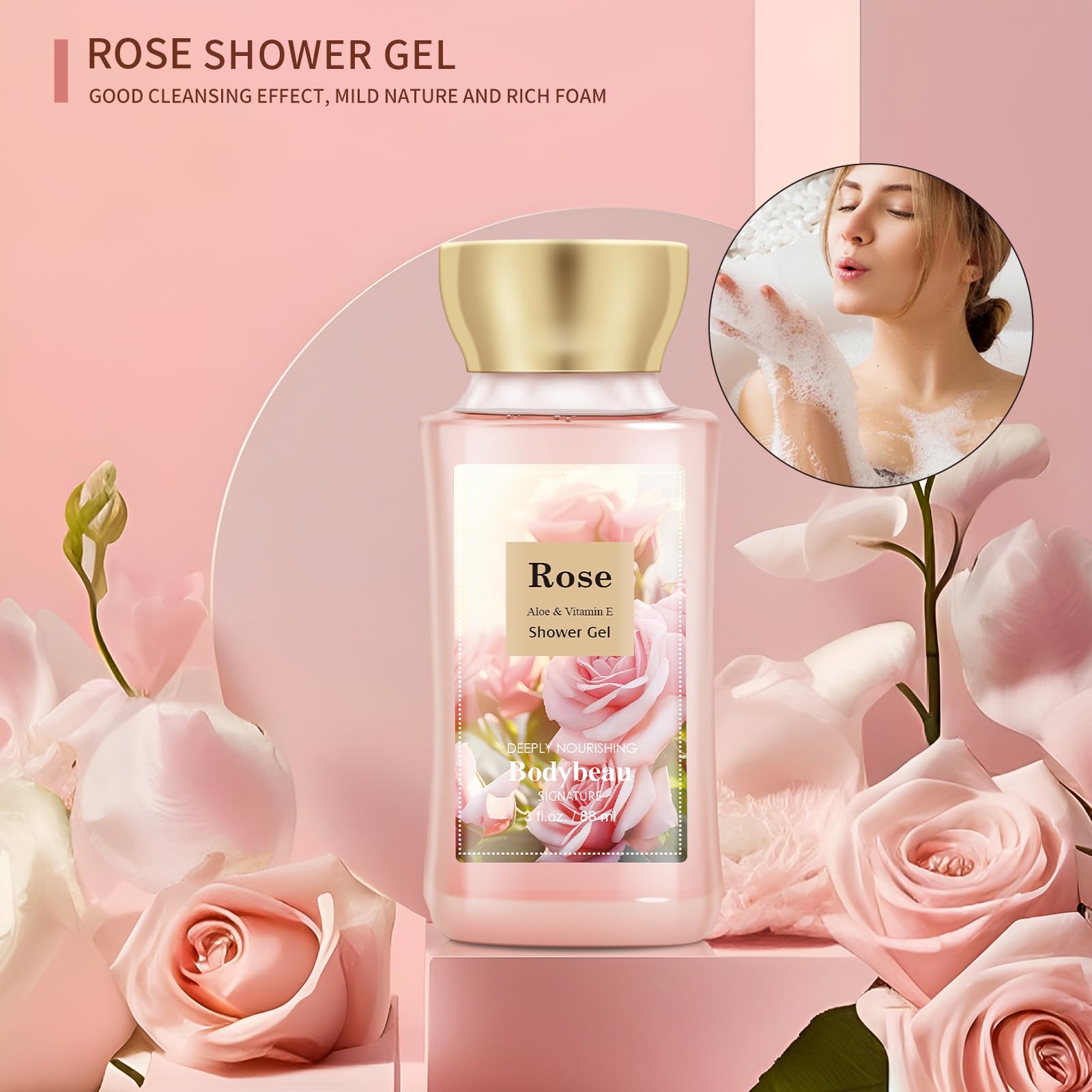 BodyBeau Rose Gift Set Display ideal for gifting