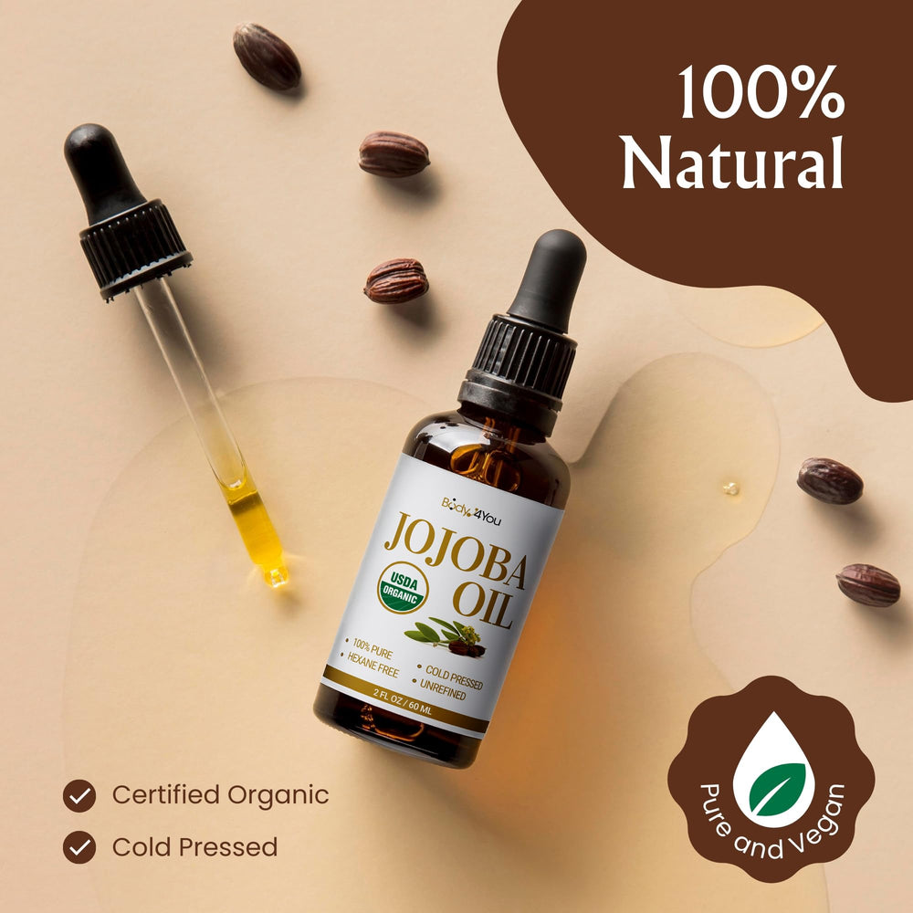 BodyJ4You Jojoba Oil amber glass protects potency during storage