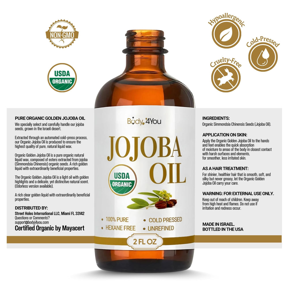 BodyJ4You Jojoba Oil vegan hexane-free and cruelty-free