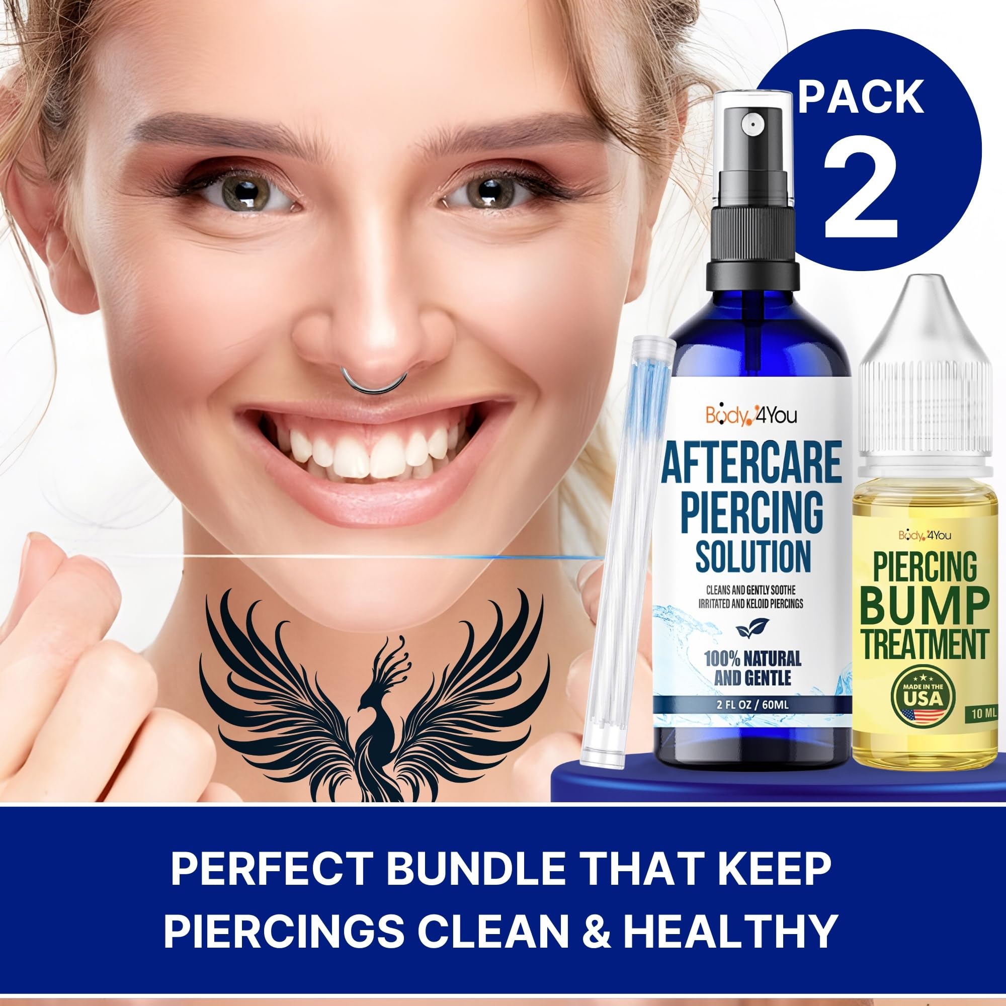 BodyJ4You skin-soothing piercing care supports comfortable recovery over time