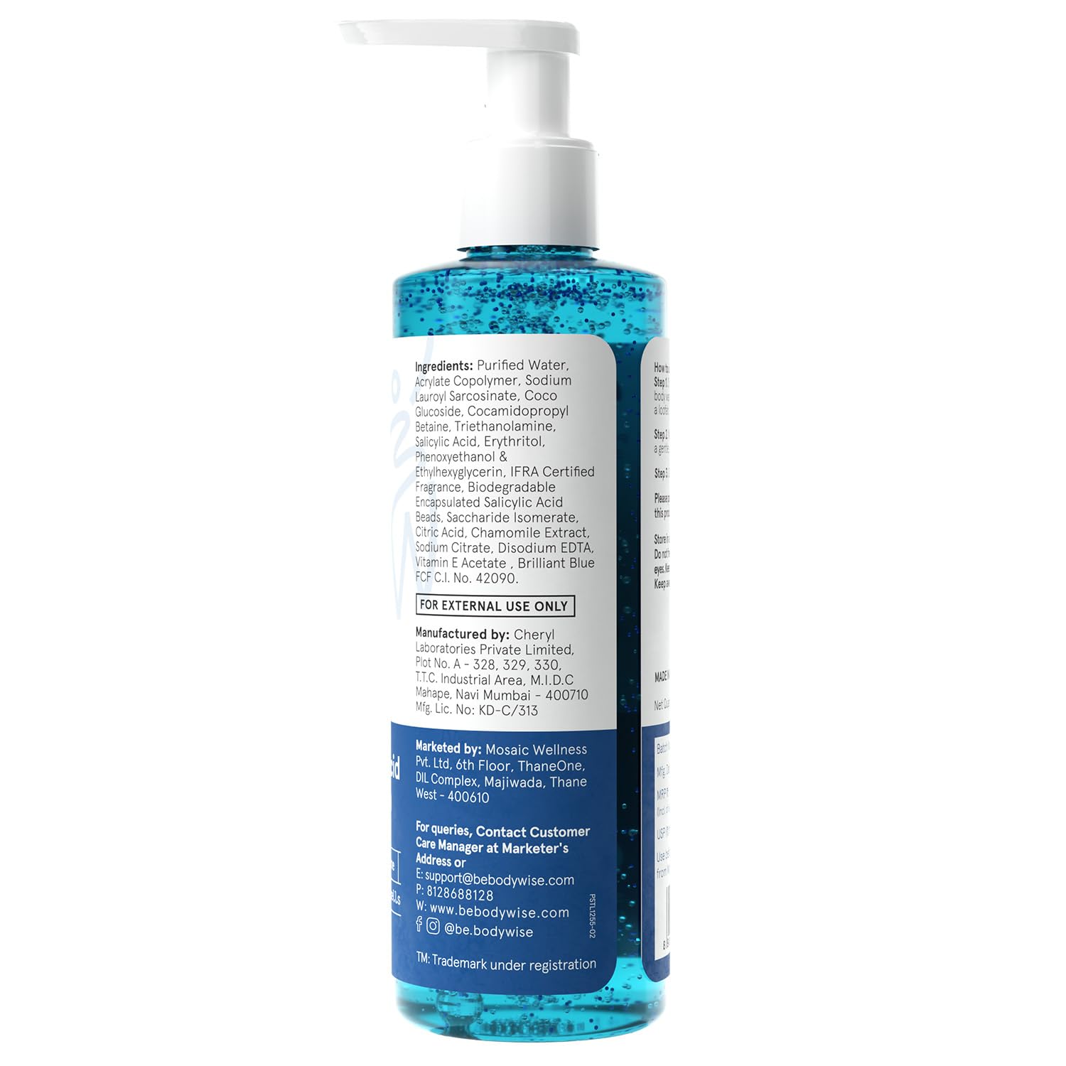 Bodywise Be Body Wash sulfate-free label highlights fragrance-friendly, irritation-free cleansing.