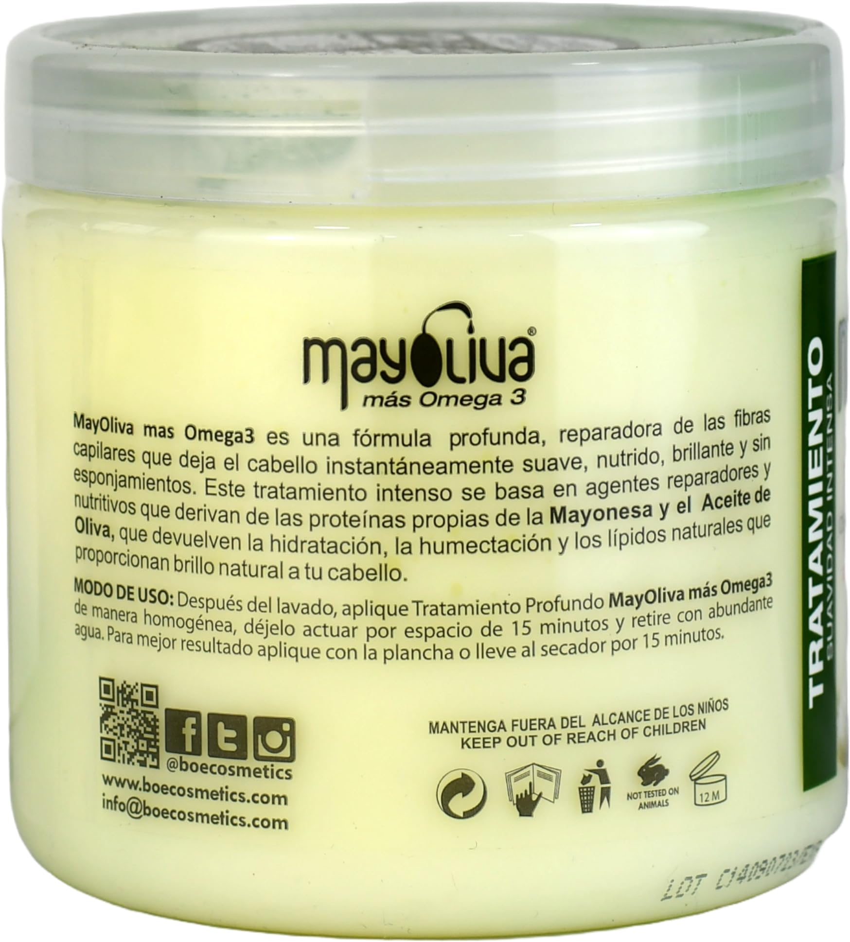 BOÉ COSMETICS BOE Mayoliva application scene showing reviving shine and frizz control.