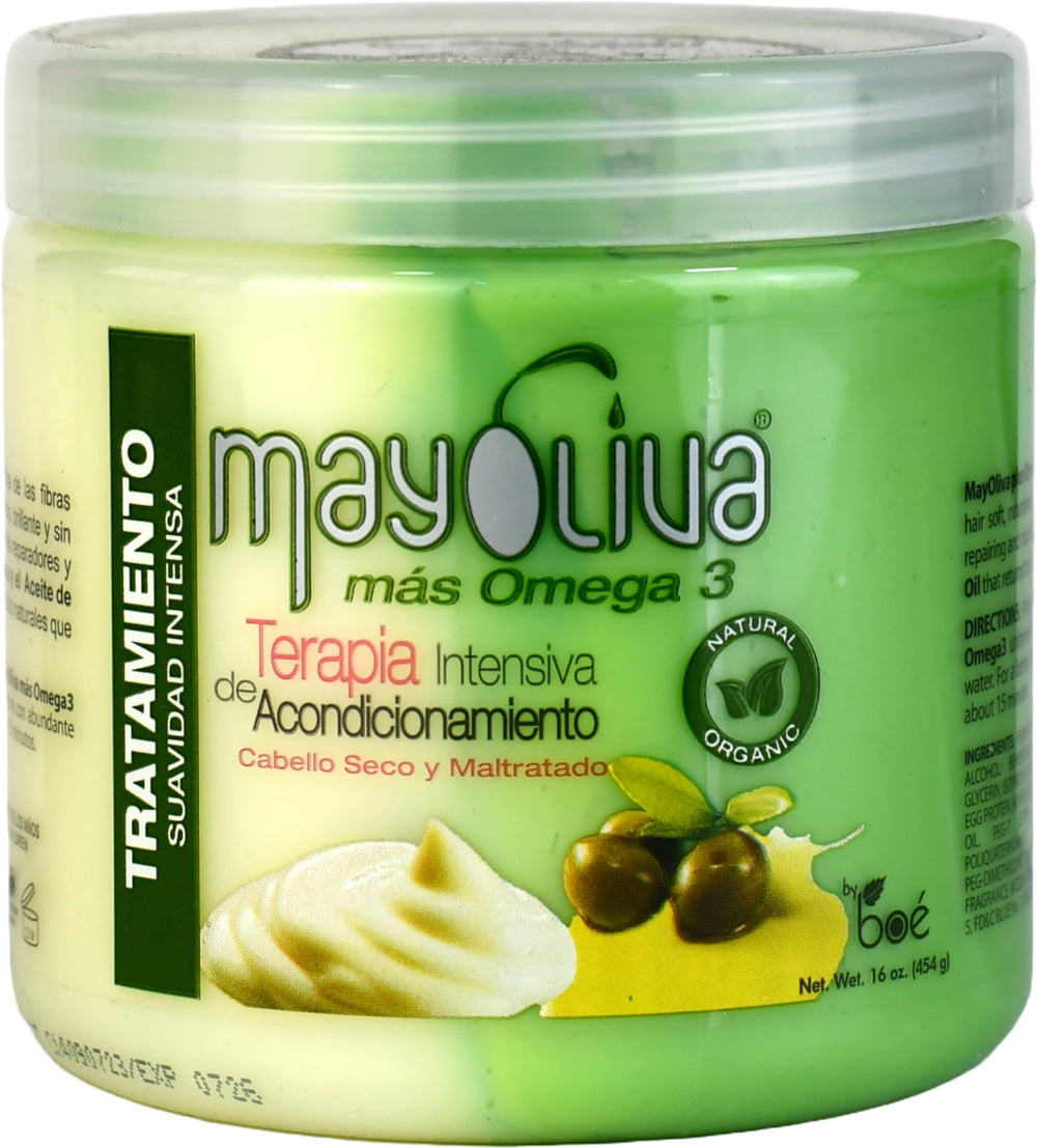 BOÉ COSMETICS BOE Mayoliva hair mask jar closeup, rich conditioning for dry hair.